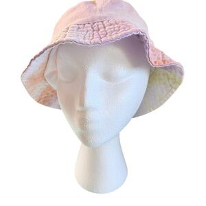 Pastel Pink and Orange Bucket Hat